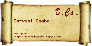 Darvasi Csaba névjegykártya