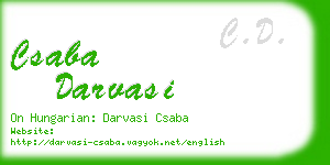 csaba darvasi business card